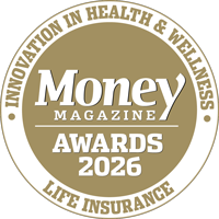 A badge of the Money Magazine award.