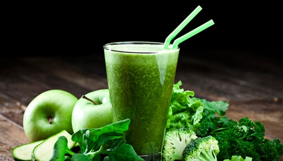 A green vegetable drink