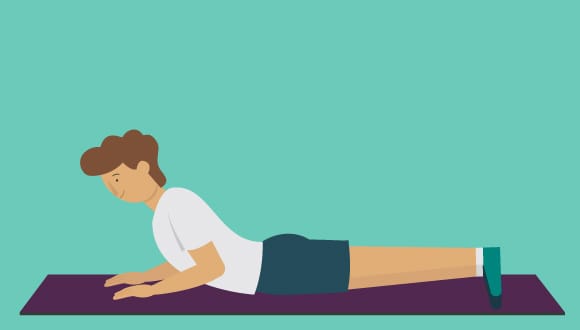 Illustration of a person doing cobra exercise
