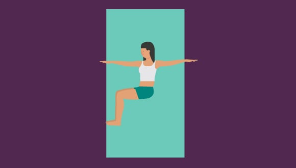 Illustration of a person doing spine twists