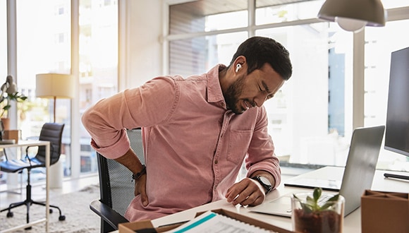 Man with lower back pain