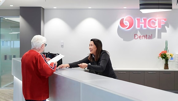 HCF member visiting an HCF Dental Centre