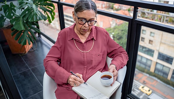Lady journalling