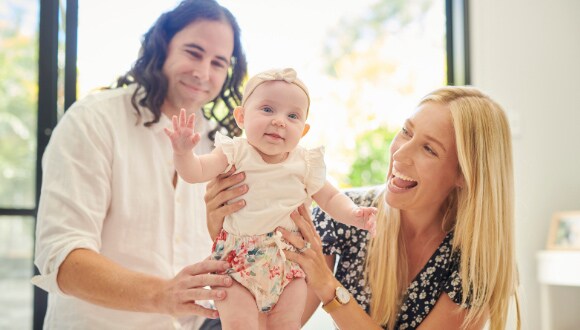Mother and father with baby