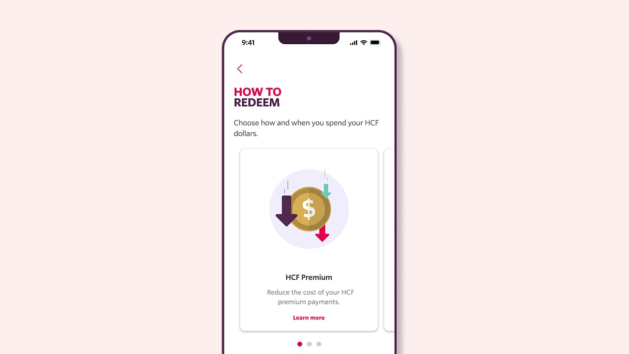 Mobile with HCF Thank You app digital wallet.