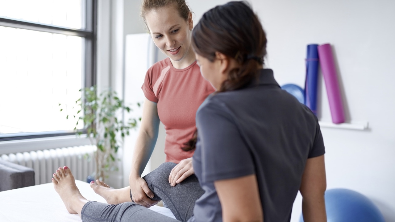 Woman at physio