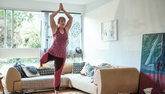 Woman doing yoga