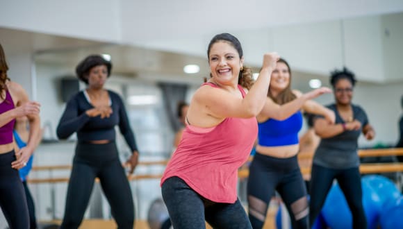 Woman exercising to improve bone health