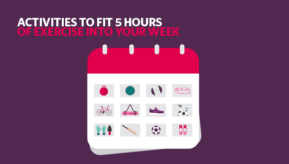 Illustration of daily fitness activities